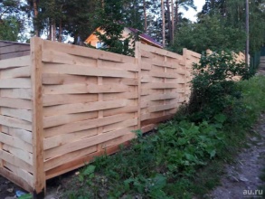 Деревянный забор плетёнка 80 метров фото в Лесном Городке