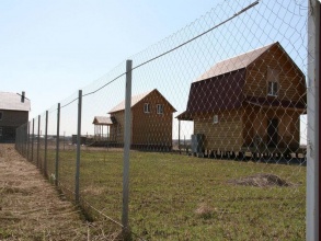 Забор из сетки рабицы в натяг с протяжкой арматуры 150 метров фото в Лесном Городке